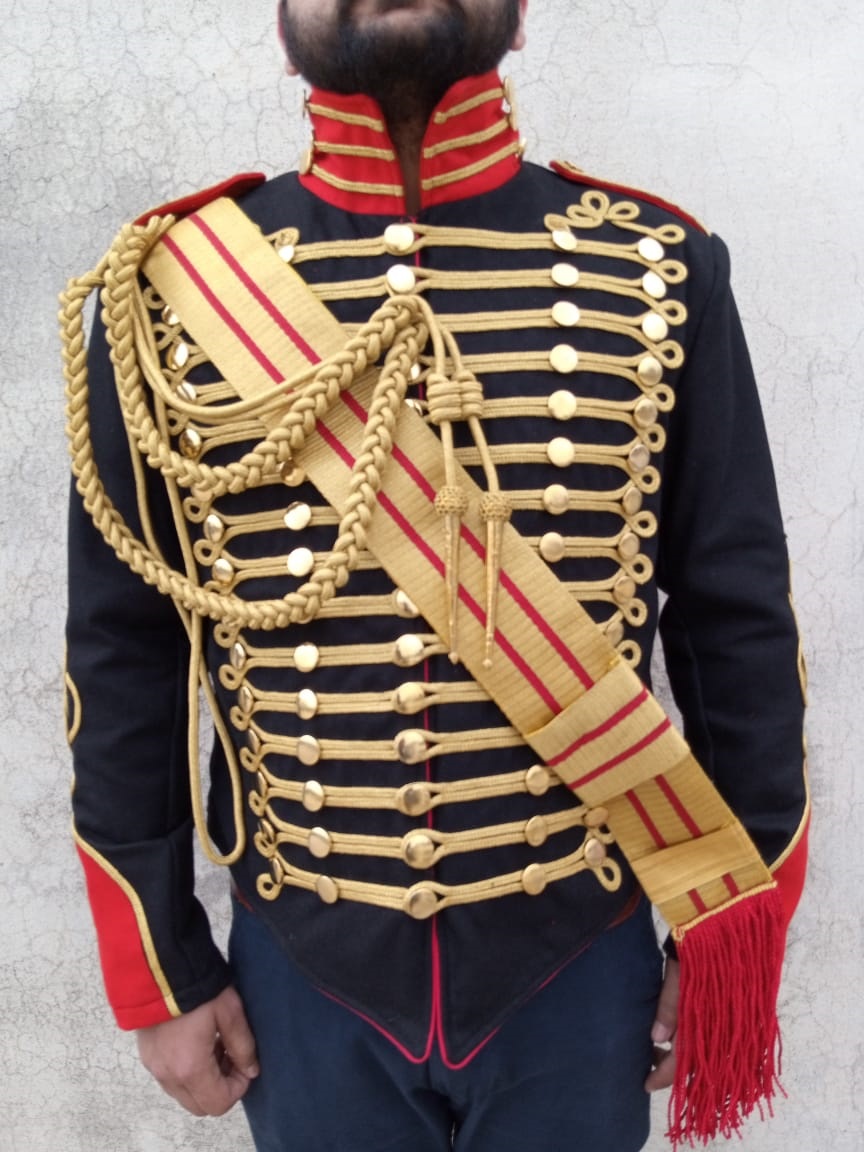 Men's Black Ceremonial Hussar Officers Military Jacket – Imperial Highland  Supplies