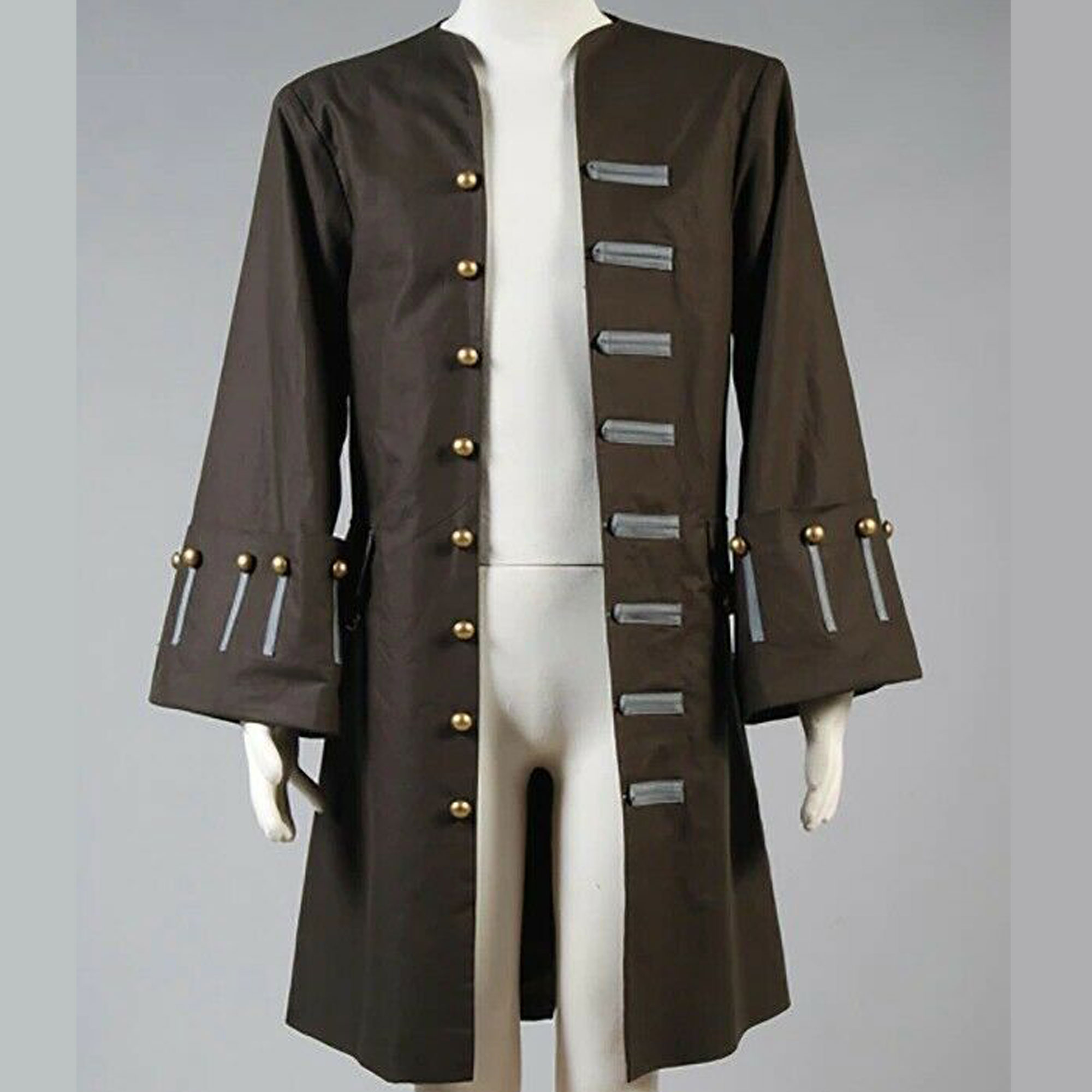 Buy Men's Pirates Of The Caribbean Captain Jack Sparrow Jacket Coat ...
