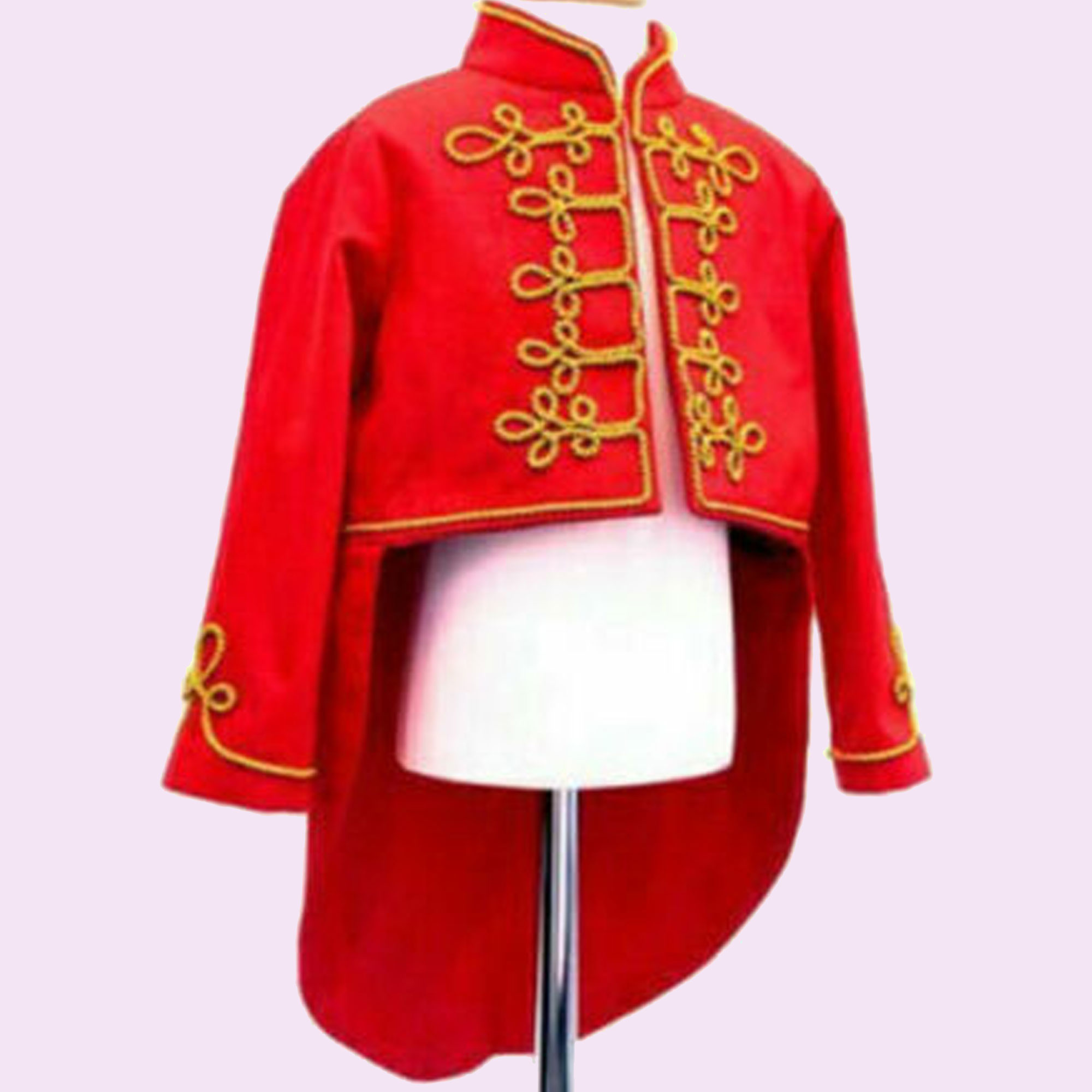 New Men's Red british Gold Braid Military Jacket  - 54647