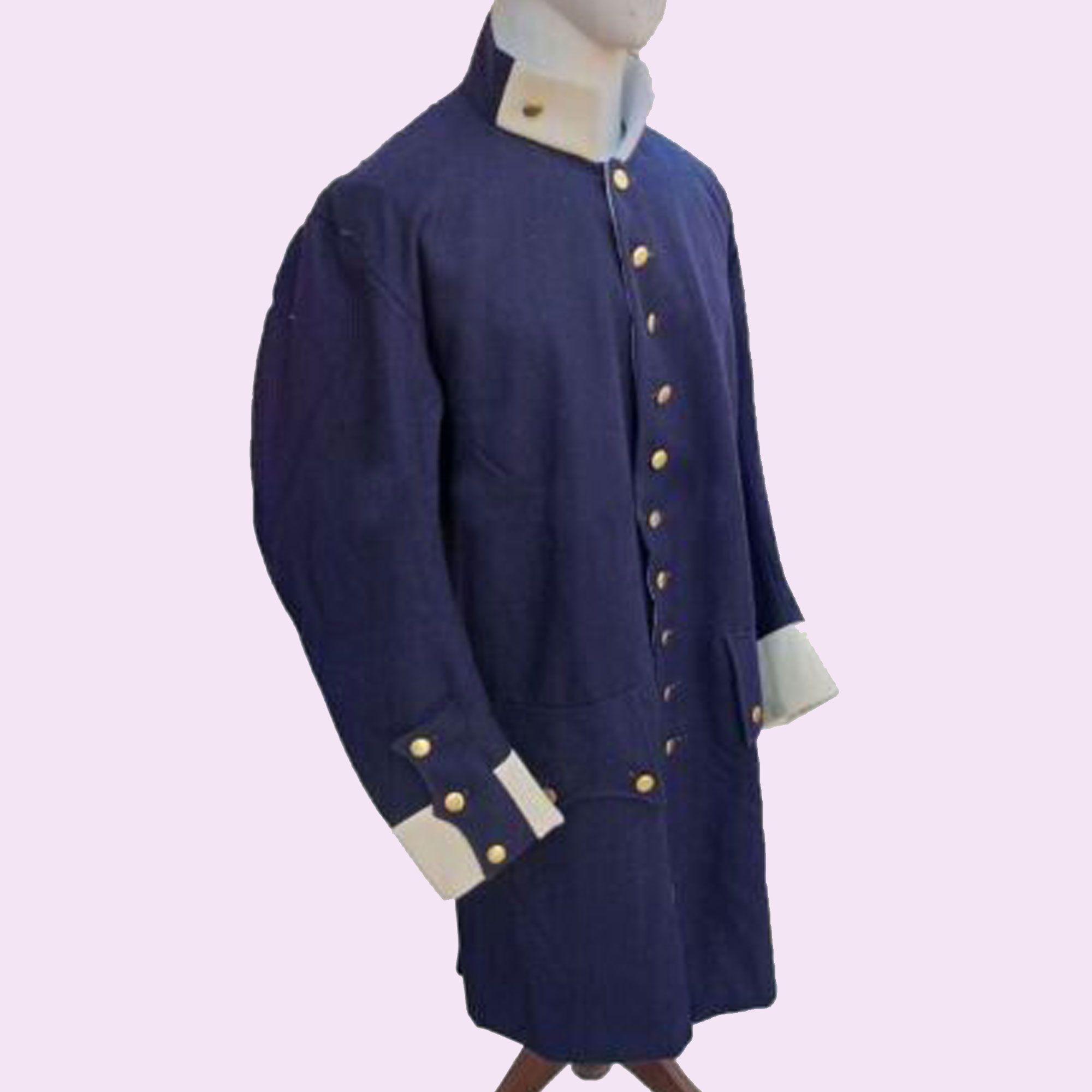 Buy New Midshipman Revolutionary War Men's Navy Blue Wool White Cuffs