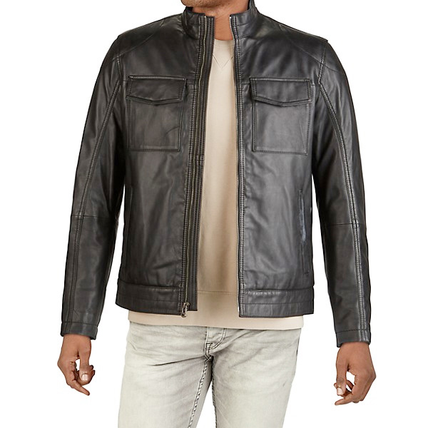 Buy Men's Black Leather Trucker Jacket - Hussar Jackets