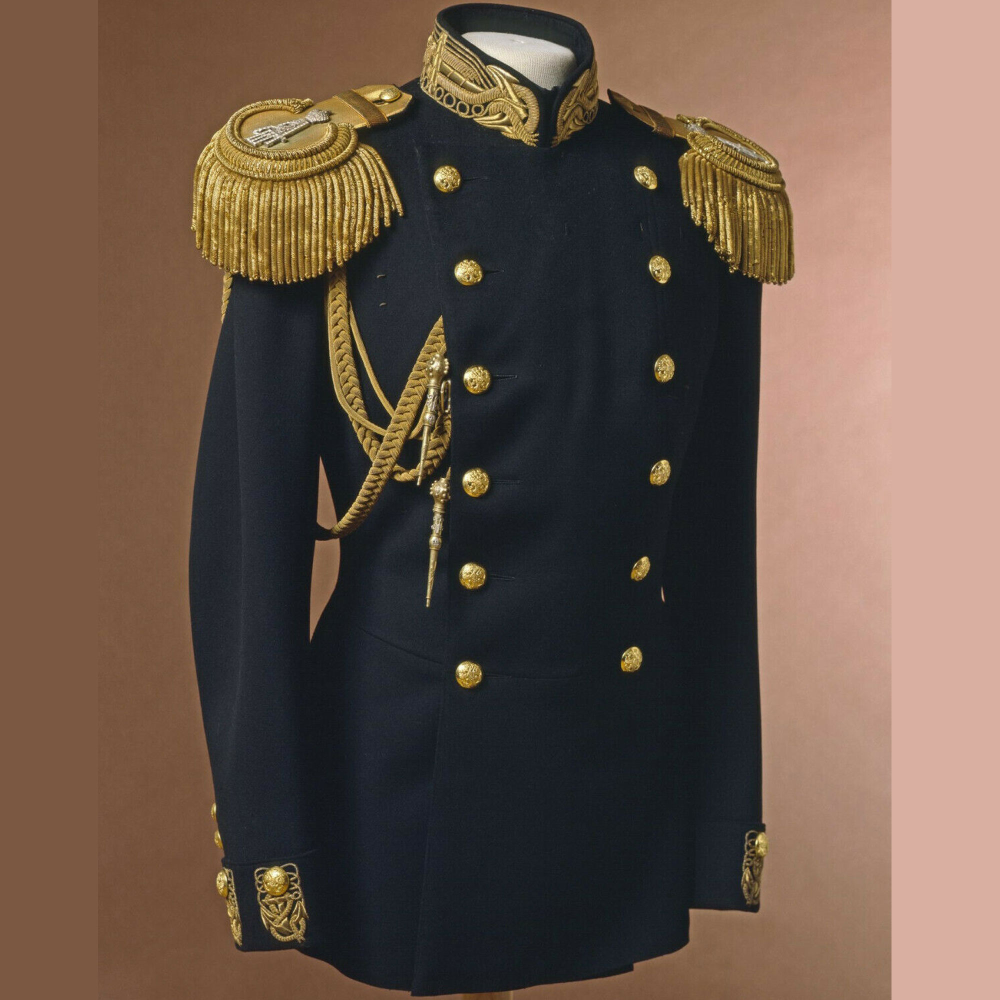 New Men's Black Military Uniforms Period British Jacket Coat  - 591