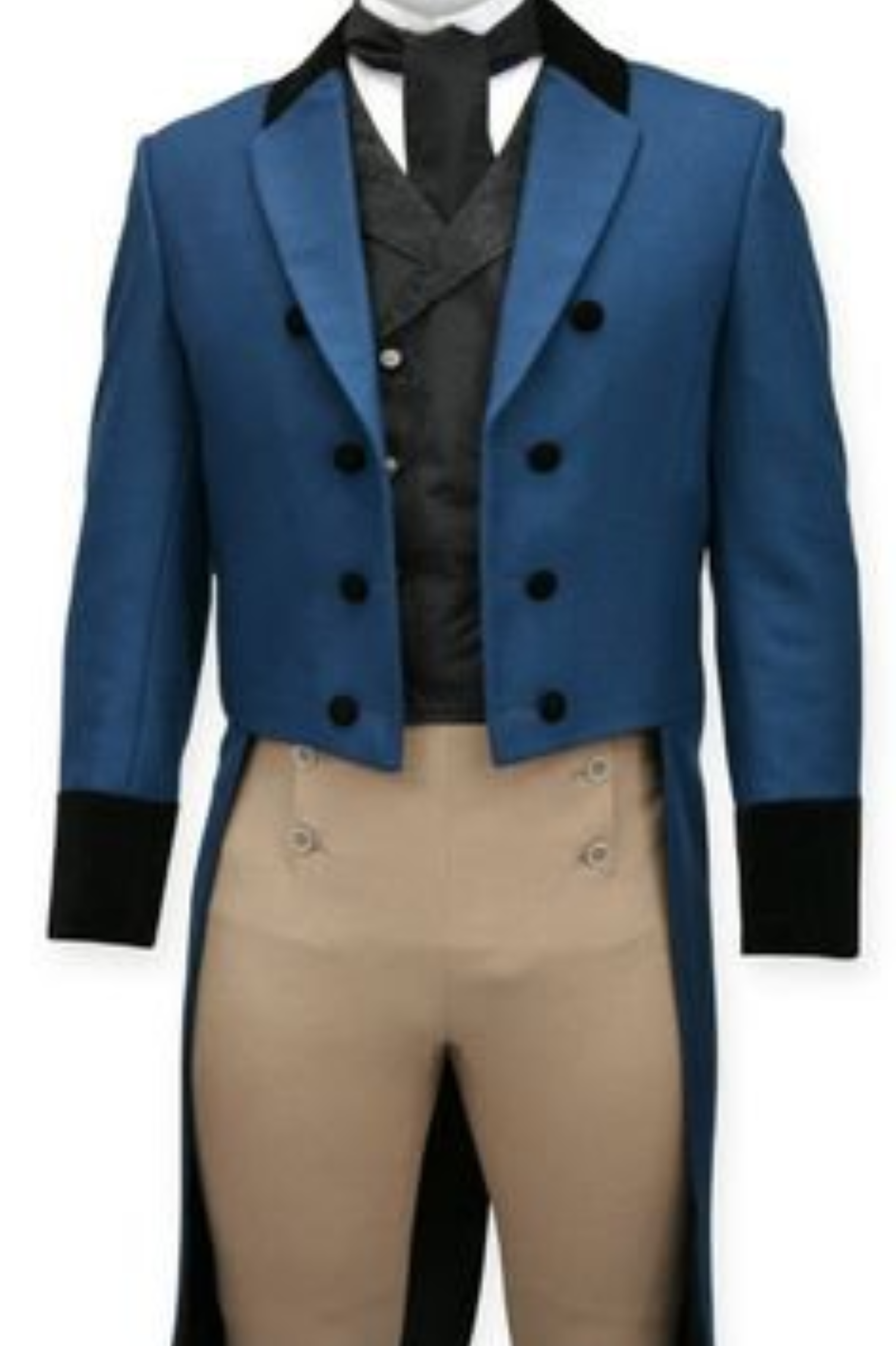 Tailcoat Jacket Rocker Men Navy Blue Wool British Tailcoat - Elegant Custom Fit for Every ...