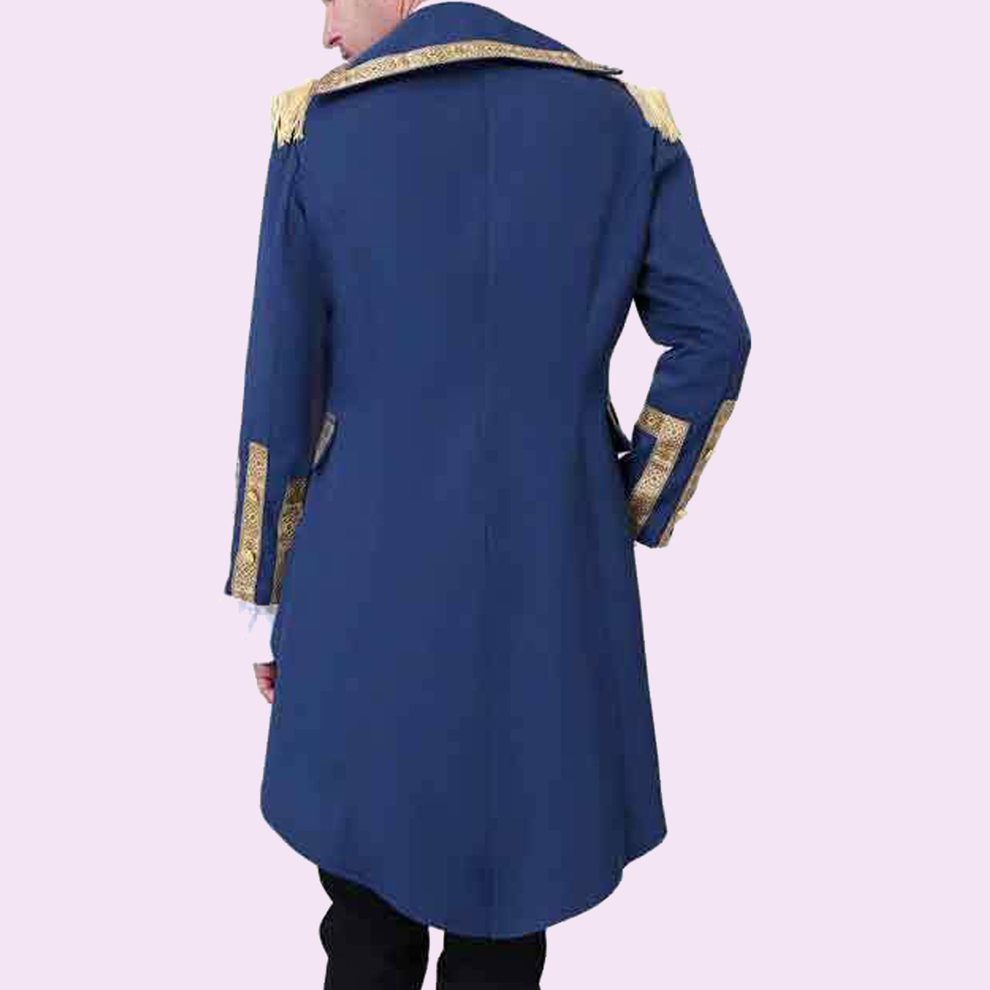 Buy New Men Blue Colonial Hamilton Military Musical Cosplay Gothic ...