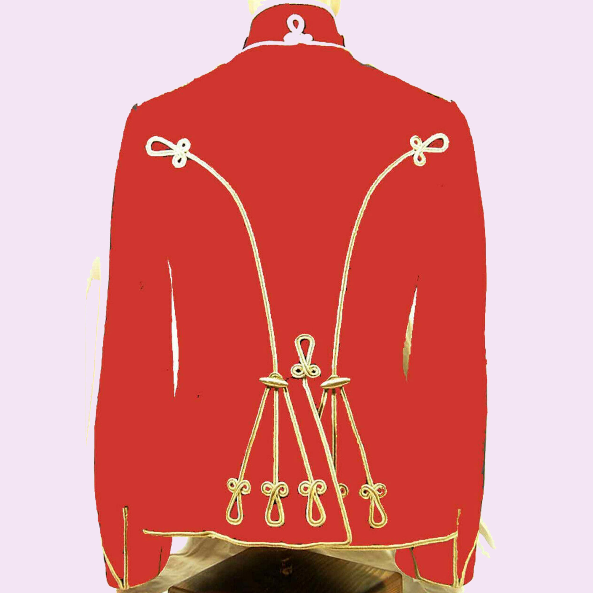 Men's Red British Military Uniforms (1718-1918) Hussar Jacket - 6754