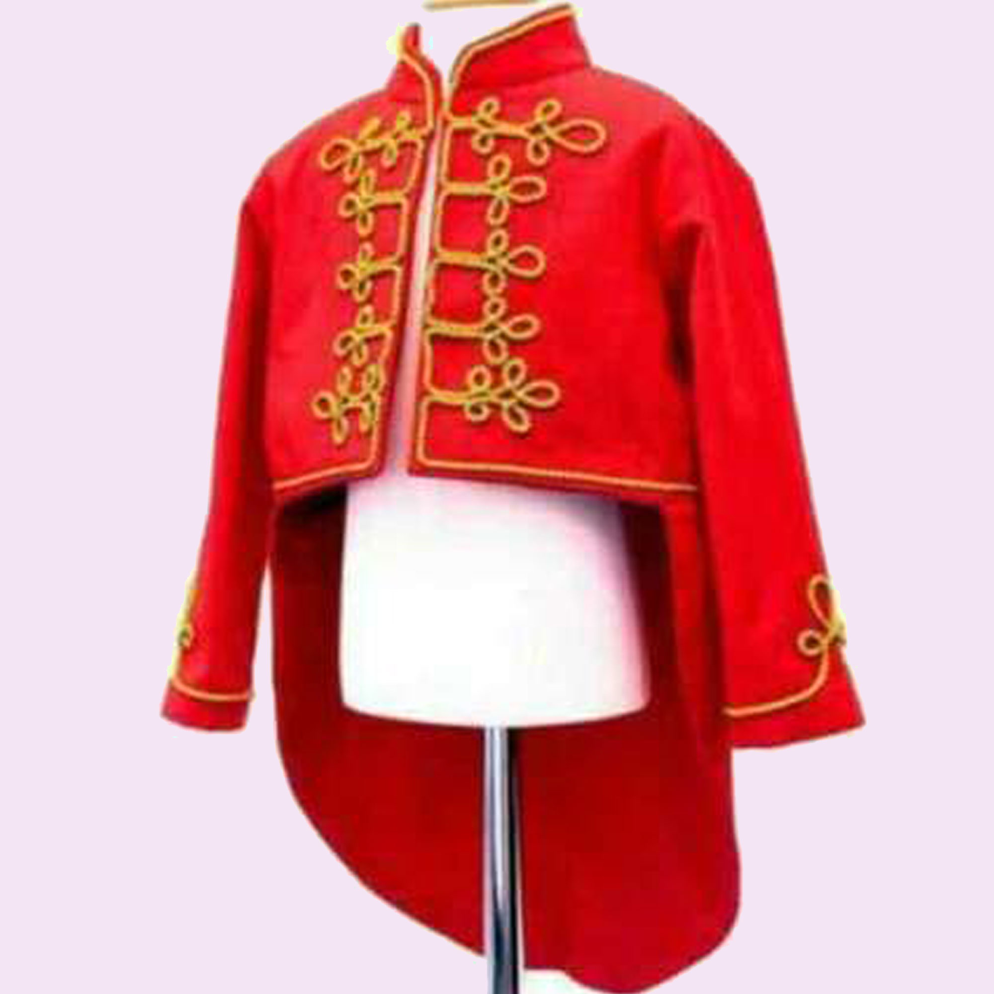 New Men's Red british Gold Braid Military Jacket  - 54647