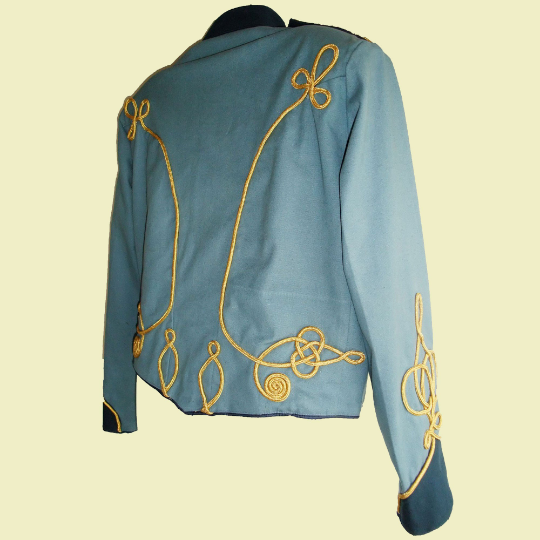 Buy Mens Steampunk Military Jacket with Gold Braiding Mens Fashion Braided Jacket Hussar Jackets