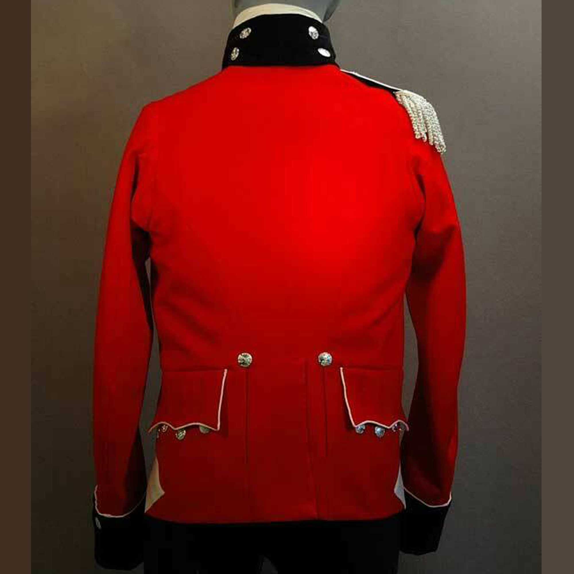 New Mens Red British Officer Historical Military Jacket - 65743
