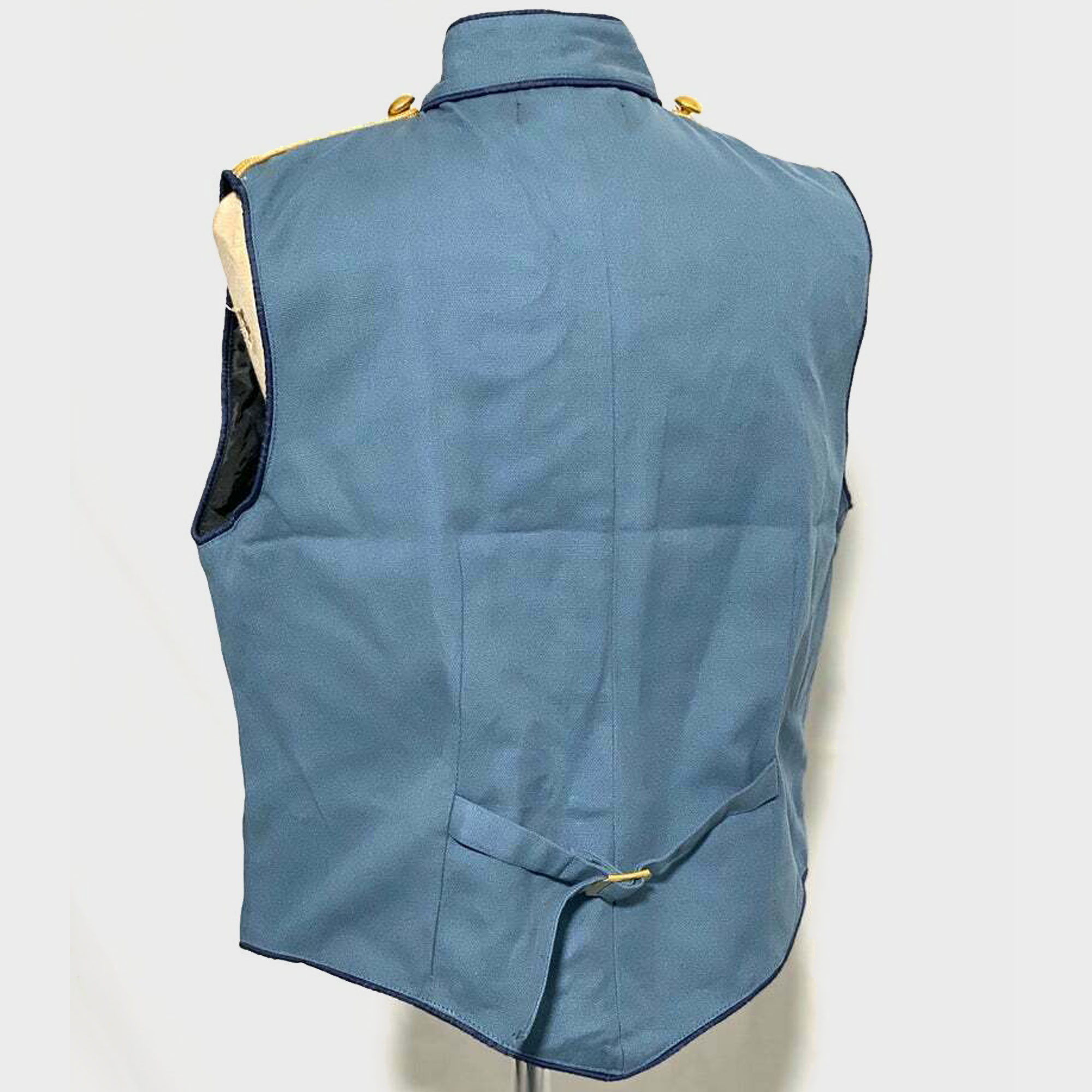 Buy New Mens Military Army Blue with GOLD Braiding Hussar Waistcoat