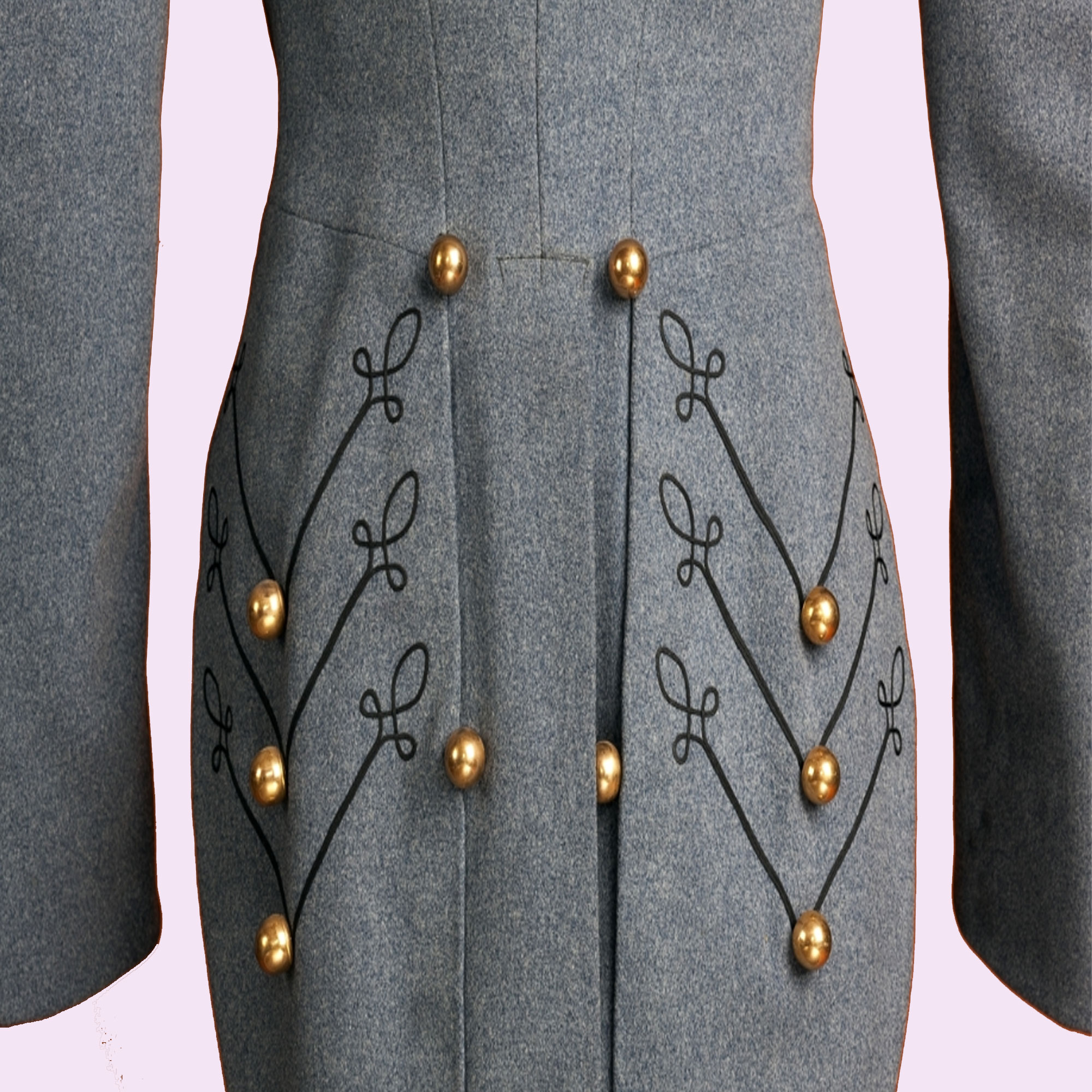 New Gray Military Men's British Jacket Wool Tail Coat - 987564