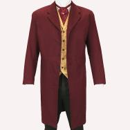 Buy Men's Long Brushed Cotton Frock Coat, Christmas Inverness coat, Men ...