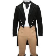 Buy New men s black wool Regency Tailcoat and breeches Hussar Jackets