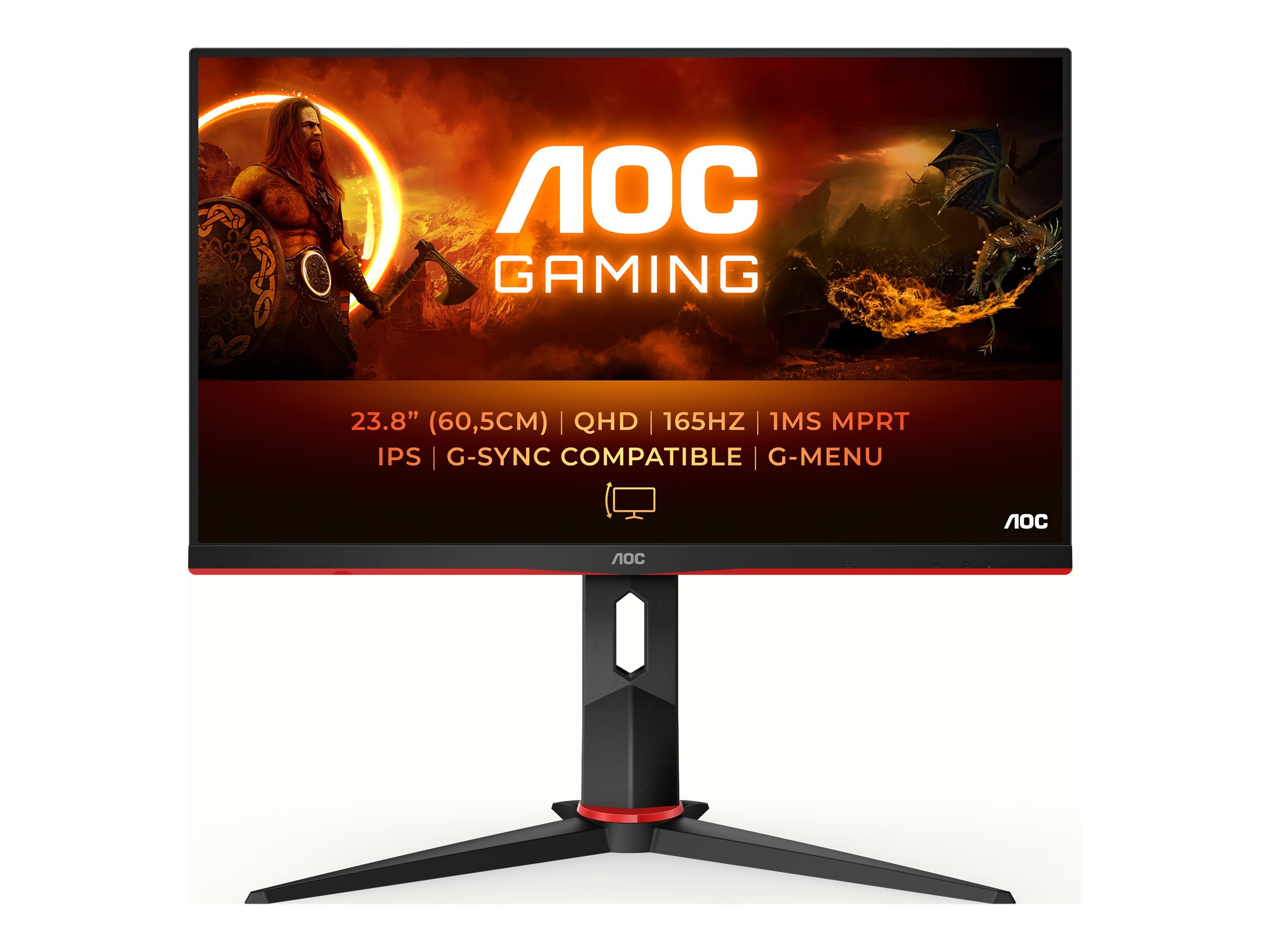 AOC Gaming Q24G2A/BK - LED skärm - Q24G2A/BK