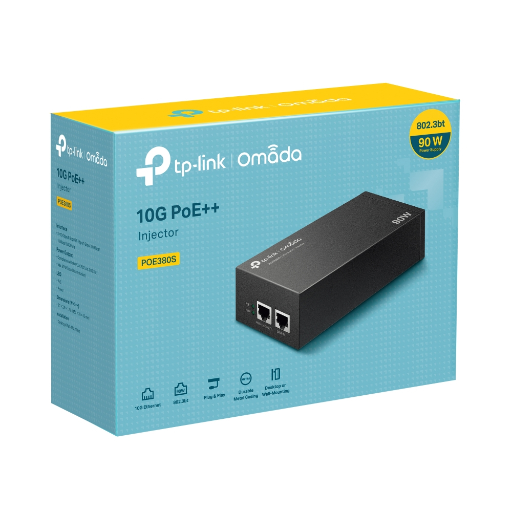 TP-LINK OMADA 10G PoE++ Injector - POE380S