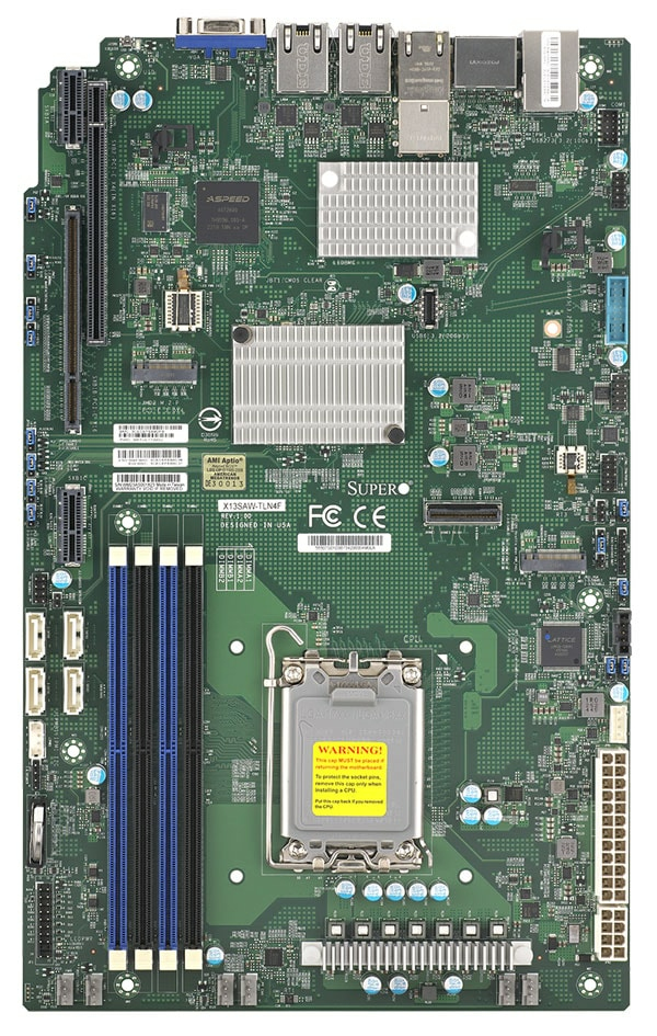Supermicro MBD-X13SAW-TLN4F, Intel, Intel® Celeron®, Intel Core i3 12th Gen