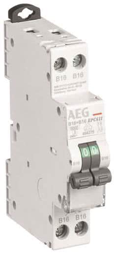 AEG circuit breaker EPC611 6kA Unibis 1+1pol. 16A B 1TE B16A - 4TQA694275R0000