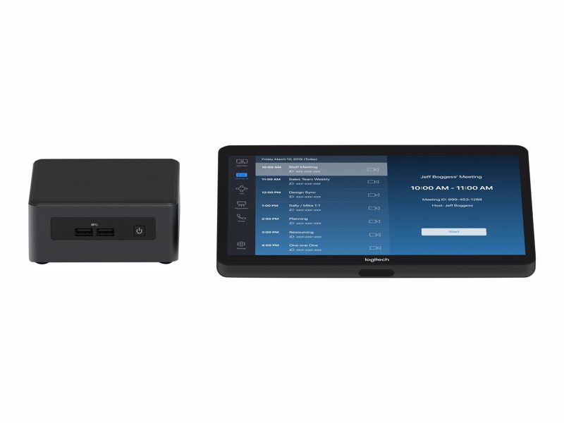 Logitech BASE Zoom Room (no AV) with Tap + Intel NUC
