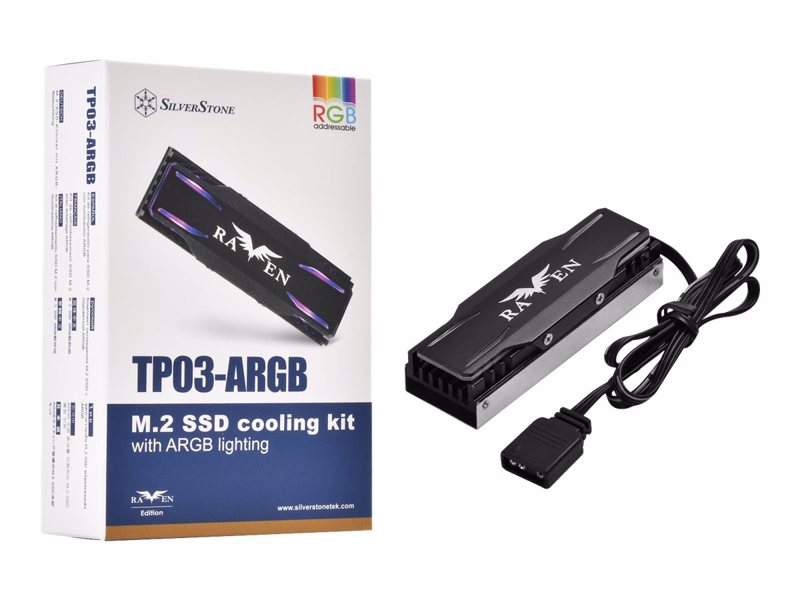 SilverStone TP03-ARGB - Dissipateur thermique pour disque SSD