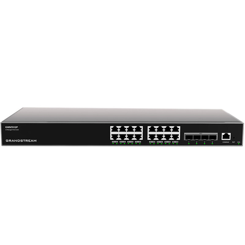 Grandstream GWN7812P Switch réseau administrable 16 ports PoE couche 3 - Point d'accès - ARP
