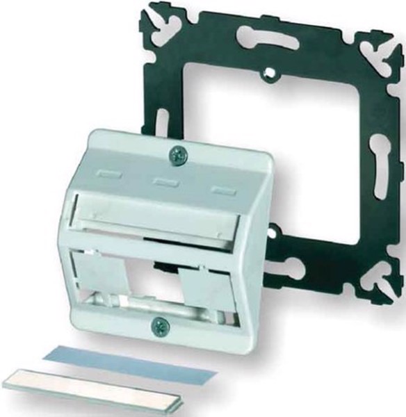 Data outlet pure white DIN 3-way without cover frame