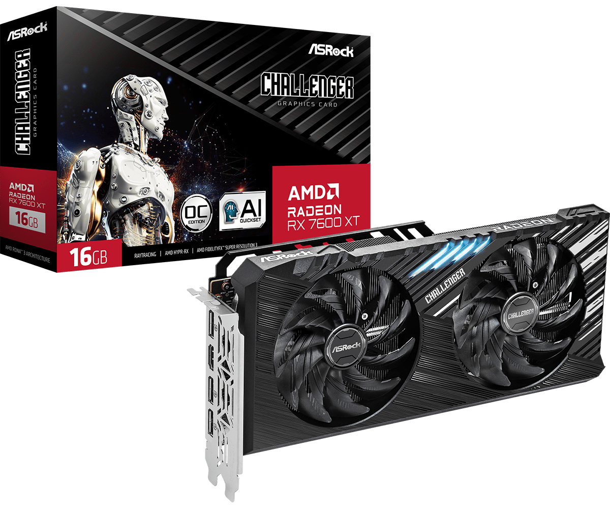 ASRock Challenger Radeon RX 7600 XT 16GB OC