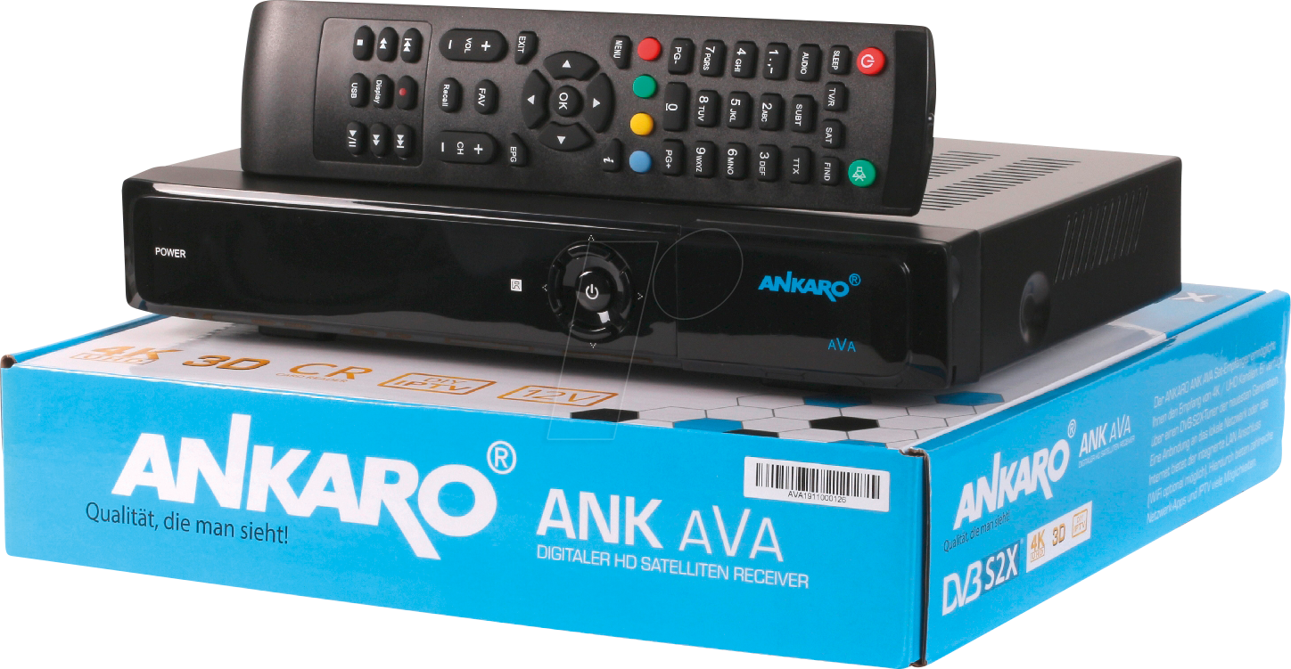 Ankaro ANK AVA - Receiver DVB-S2X 4Ka60 Hz mit PVR - 33005
