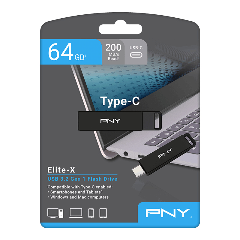PNY Elite-X - USB flash drive - 64 GB - P-FDI64GELTXC-GE