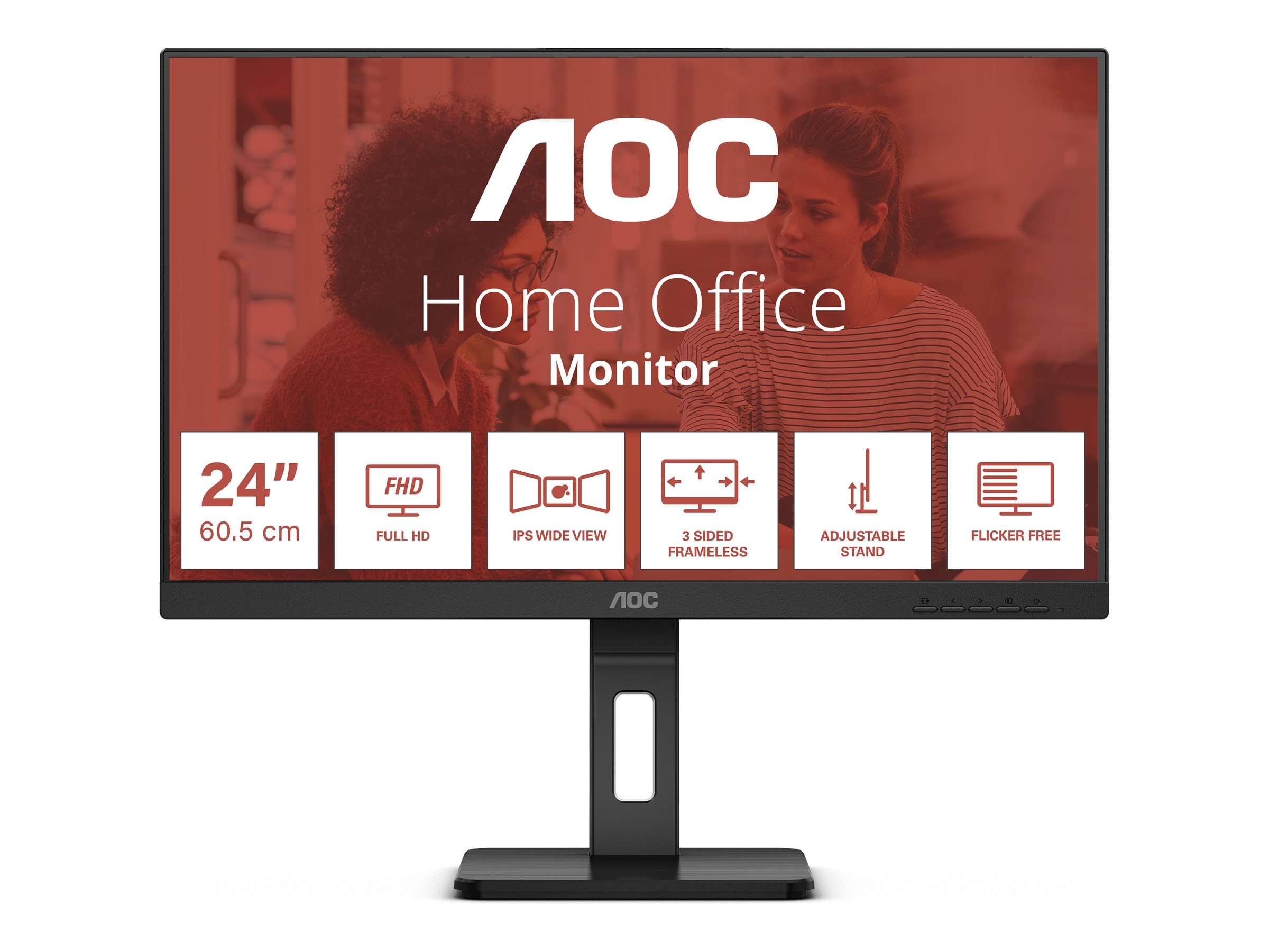 AOC 24E3QAF - LED monitor - 24"