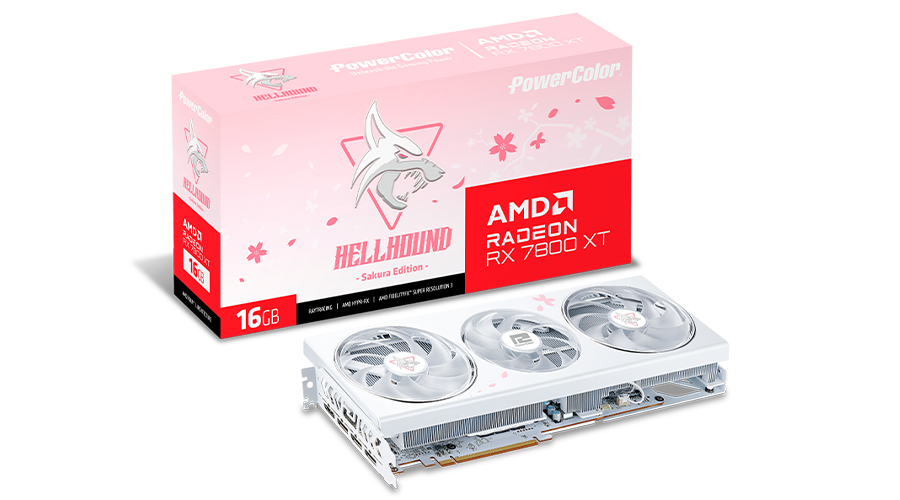 PowerColor Hellhound Radeon RX 7800 XT Sakura
