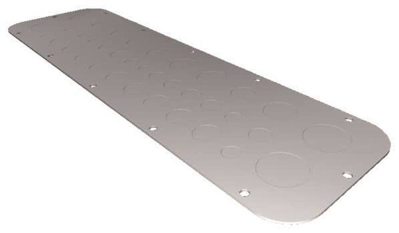 Rittal Metal flange plate AX 2574100 with metric pre-embossing, BT: 534x149 mm - 2574100
