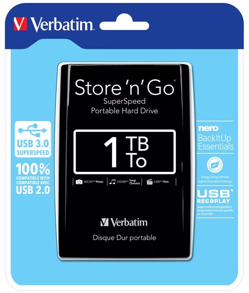 Verbatim Store 'n' Go Laptop 1TB Svart - 53023