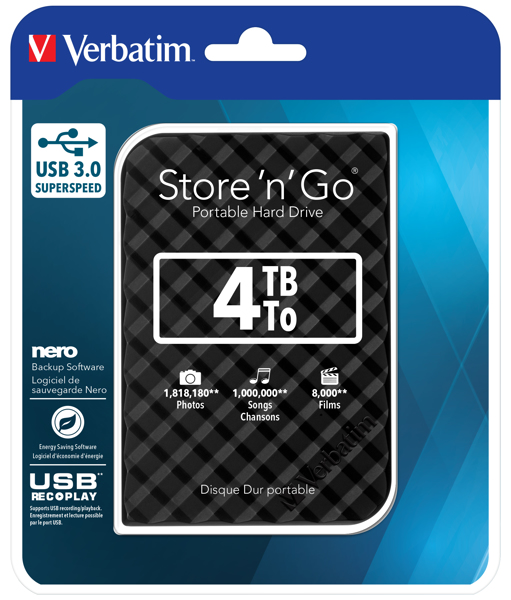 Verbatim Store 'n' Go - Disque dur - 4 To