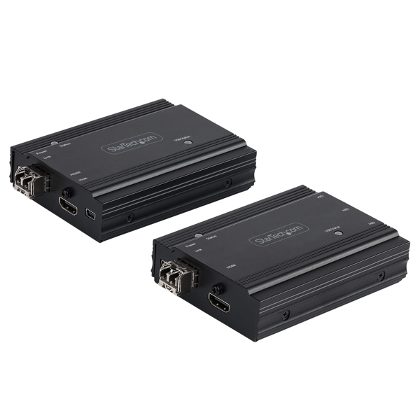 4K HDMI USB LWL Extender - bis zu 300m MultiMode - 2x 10G MMF SFP+ Modul - KVM Extension Kit TX/RX - SV565FXHD4KU