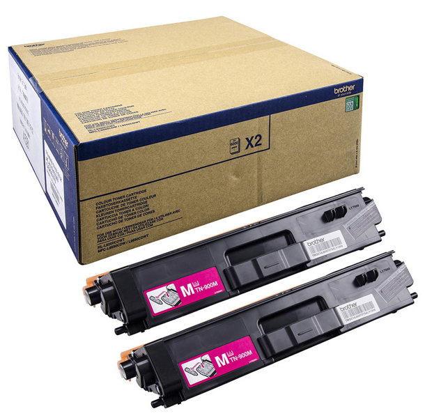 Brother TN900M - paquet de 2 - magenta
