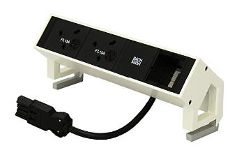 Bachmann DESK2 2xUK 3,15A 45°902.2061xABD 0,2m GST18 RAL9010
