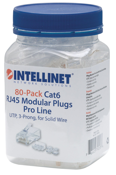 Lot de 80 fiches modulaires RJ45 Cat6 Pro Line - UTP