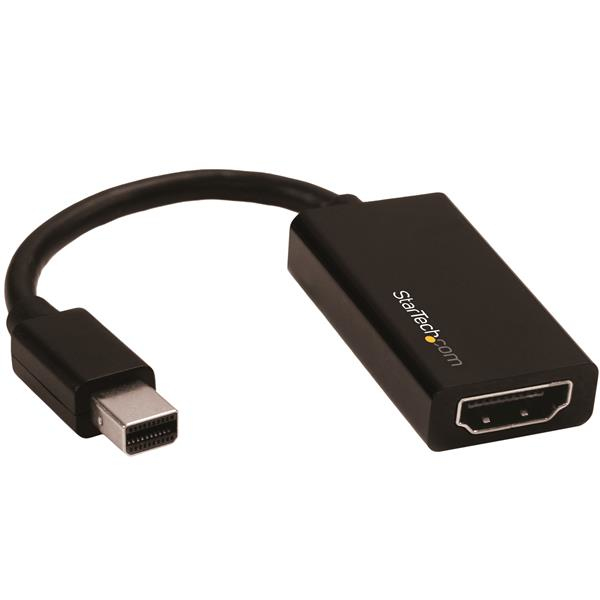 StarTech Mini DisplayPort to HDMI Adapter - 4K mDP to HDMI Converter - UHD 4K 60Hz - Video Converter - HDMI - DisplayPort (MDP2HD4K60S) - MDP2HD4K60S