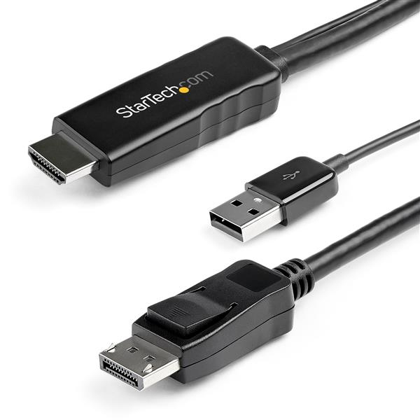 StarTech 3 m (9.8 ft.) HDMI to DisplayPort Cable - 4K 30Hz - 3 m - HDMI Type A (Standard) - DisplayPort - Male - Male - Straight - HD2DPMM3M