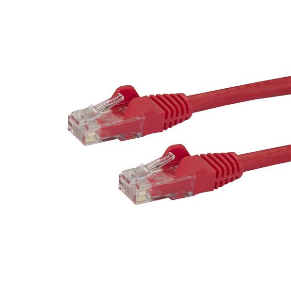 10m CAT6 Cable - Red Snagless CAT 6 Wire - 100W RJ45 UTP 650MHz Category 6 Network Patch Cord UL/TIA (N6PATC10MRD) CAT 6 10m patch cable Rød - N6PATC10MRD