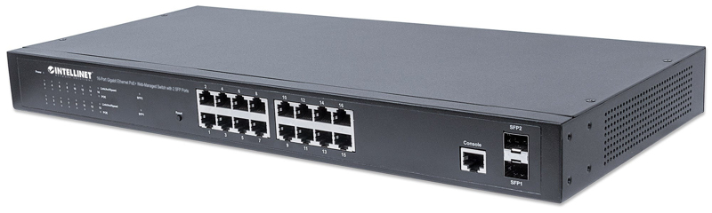 Commutateur Gigabit Ethernet PoE+ (374 W) géré par le Web