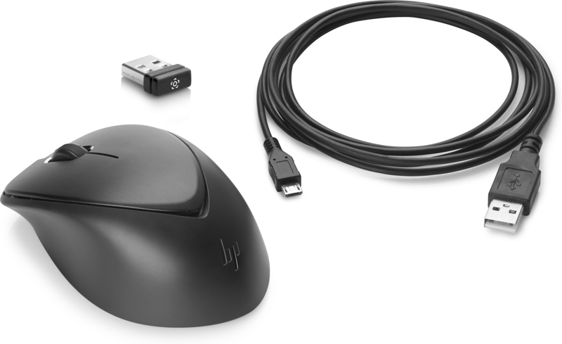 HP Premium Laser 3-Button Wireless 2.4 GHz Mouse Black - 1JR31AA#AC3