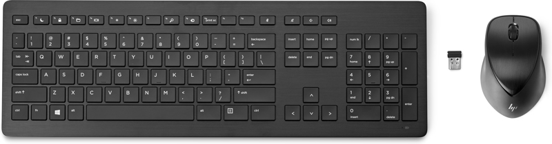 HP Wireless Rechargeable 950MK - Tastatur-und-Maus-Set - kabellos - 2.4 GHz - Deutsch - für Elite c1030, EliteBook 83X G7, 84X G7, ZBook Create G7, Studio G7, ZBook Fury 15 G7, 17 G7 - 3M165AA#ABD