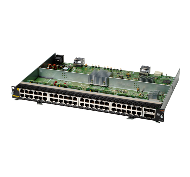 HPE Aruba 6400 Expansionsmodul Gigabit Ethernet (PoE) x 48 + Gigabit Ethernet x 4 - for HPE Aruba 6405, 6405 48SFP+, 6405 96G, 6410 - R0X39B