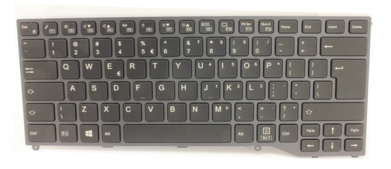 Fujitsu Keyboard Black W/O Ts Us E5411 U7410 E5410 U749 u.a.