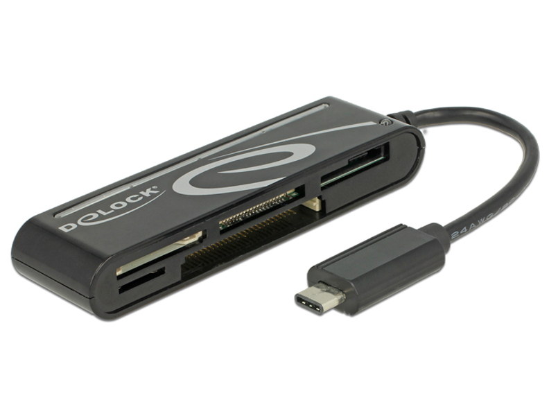 Lecteur de cartes USB 2.0 Delock USB Type-C mâle 5 emplacements