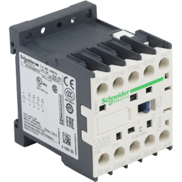 APC CA3KN40BD3 - Contacteur de contact, TeSys CAK, 4 NO, 24 V DC, avec diode