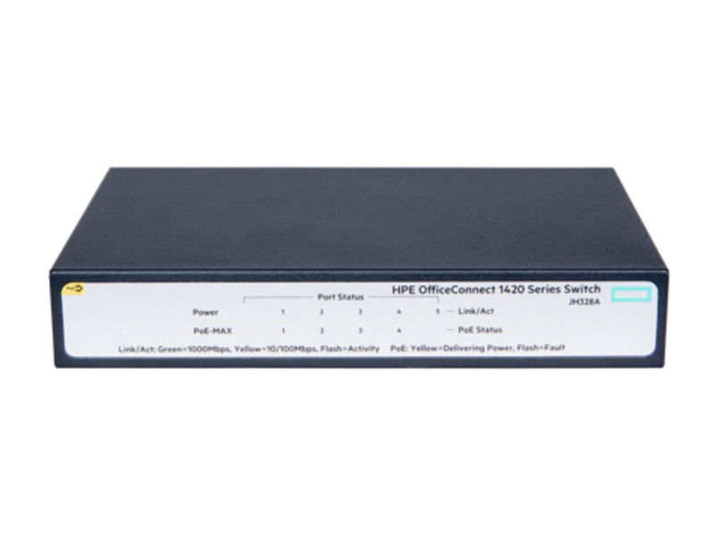 HPE OfficeConnect 1420 5G PoE+ (32W) - Unmanaged - L2Switch