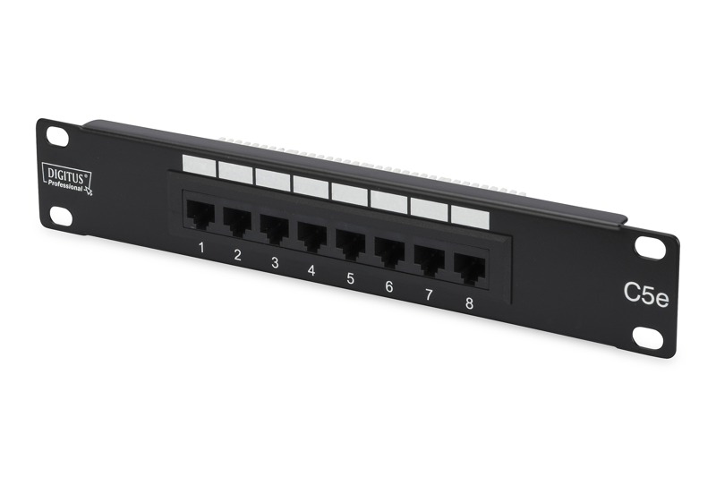 Panneau de brassage DIGITUS CAT5E 8 ports 1U 10 pouces