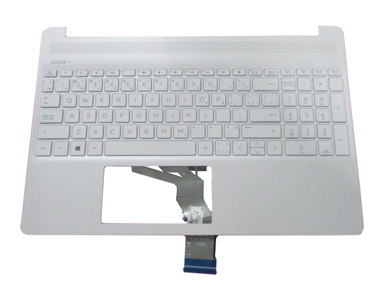 Clavier HP L63574-041 avec boîtier supérieur DE rétroéclairé blanc