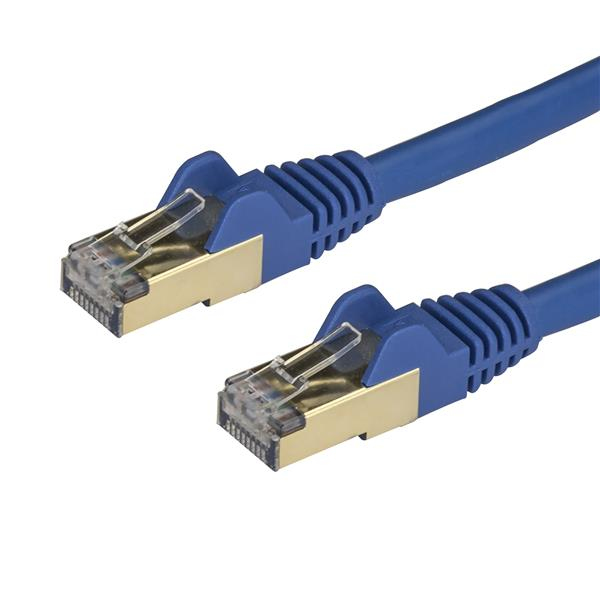 StarTech 1.5 m CAT6a Cable - Blue - RJ45 Ethernet Cable - Snagless - CAT6a STP Cord - Copper Wire - 10Gb - Patch Cable - 1.5 m - Blue - 6ASPAT150CMBL